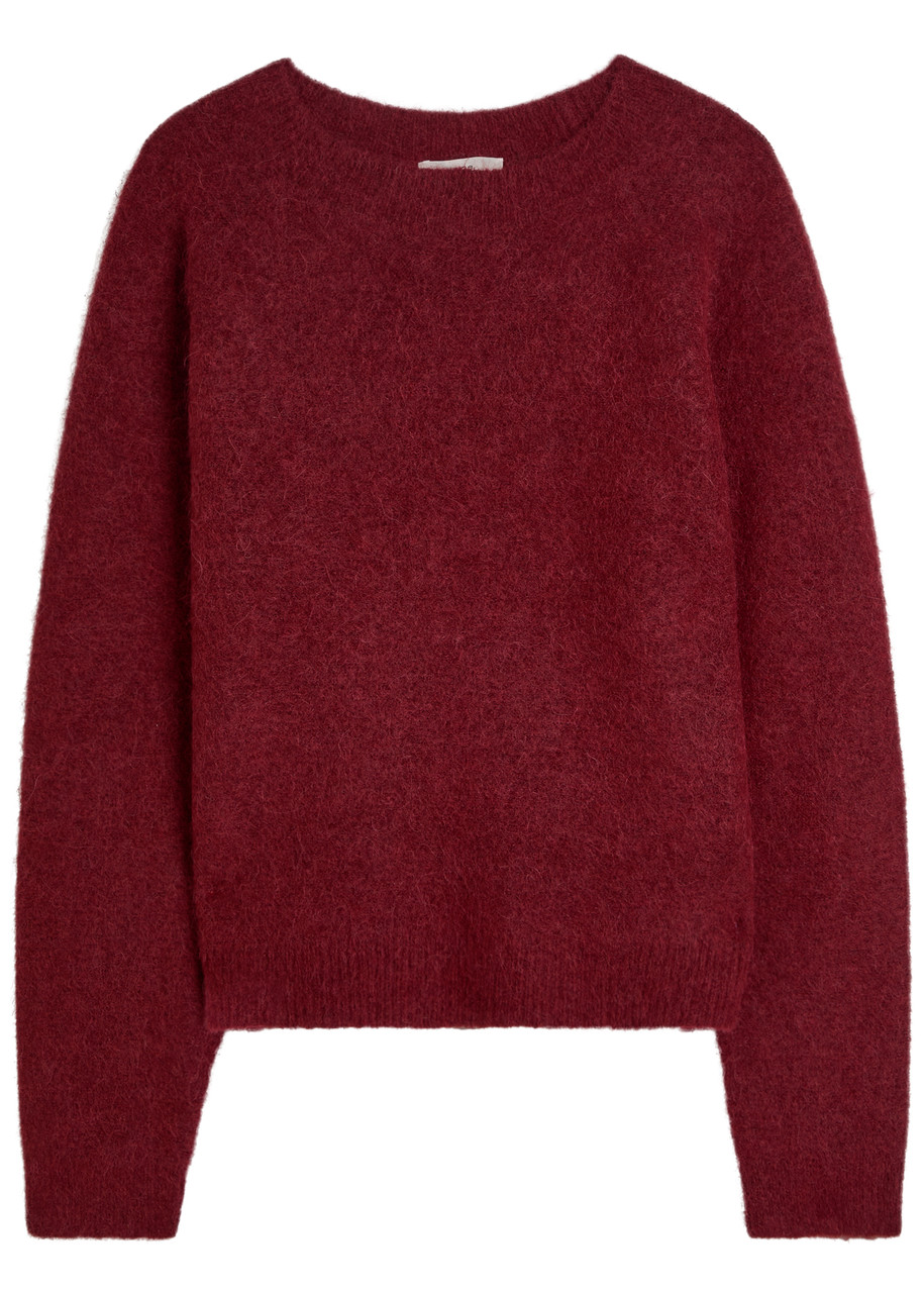 Vince Brushed Alpaca-blend Jumper – Red – L L Vince Brushed Alpaca-blend Jumper – Red – L L