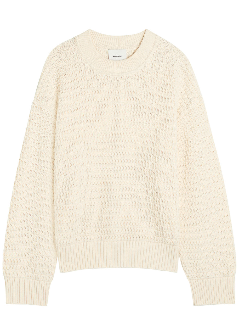 Reformation Collie Knit Jumper – Cream – S – S Reformation Collie Knit Jumper – Cream – S – S