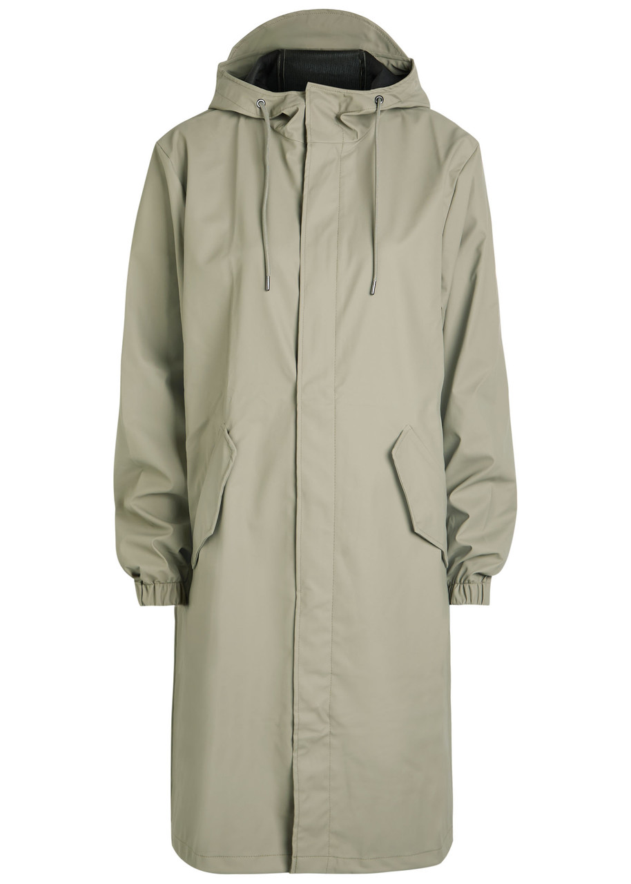 Rains W Fishtail Hooded Waterproof Parka – Sage – L L Rains W Fishtail Hooded Waterproof Parka – Sage – L L