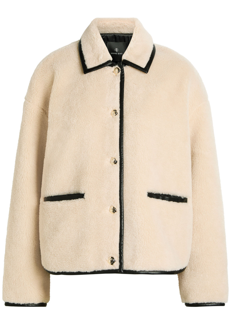 Anine Bing Camden Teddy Jacket – Cream – M M Anine Bing Camden Teddy Jacket – Cream – M M