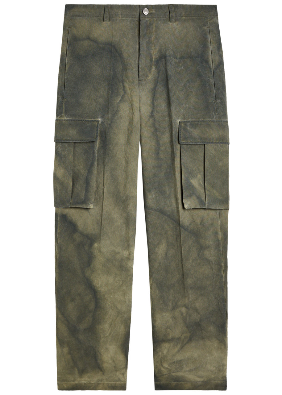 Cole Buxton Washed Straight-leg Cargo Trousers – Khaki Cole Buxton Washed Straight-leg Cargo Trousers – Khaki