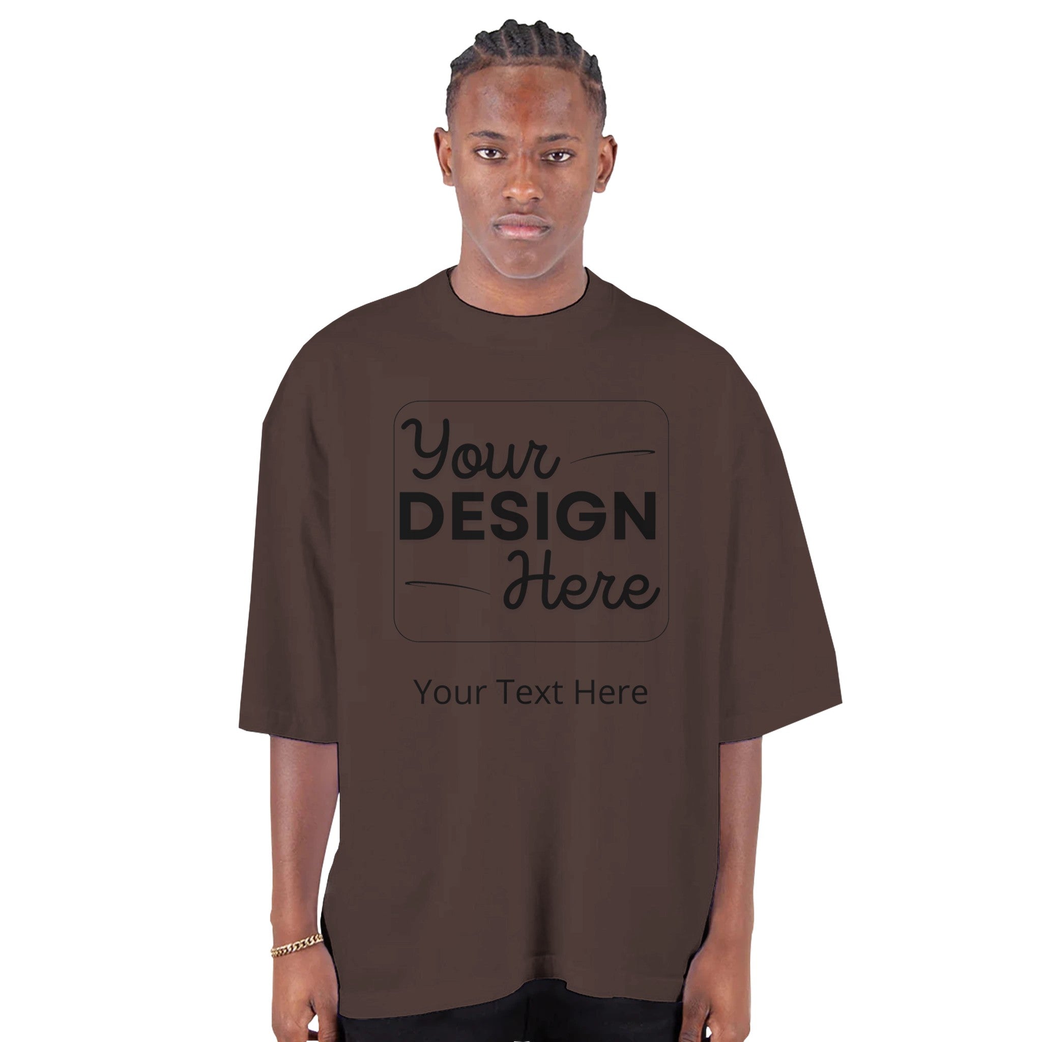 Versatile Vibes – Heavyweight Customizable Oversized Crewneck Shirt – S mocha Versatile Vibes – Heavyweight Customizable Oversized Crewneck Shirt – S mocha