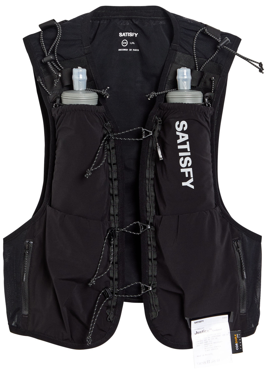 Satisfy Justice Cordura L Hydration Running Vest – Black – L Satisfy Justice Cordura L Hydration Running Vest – Black – L
