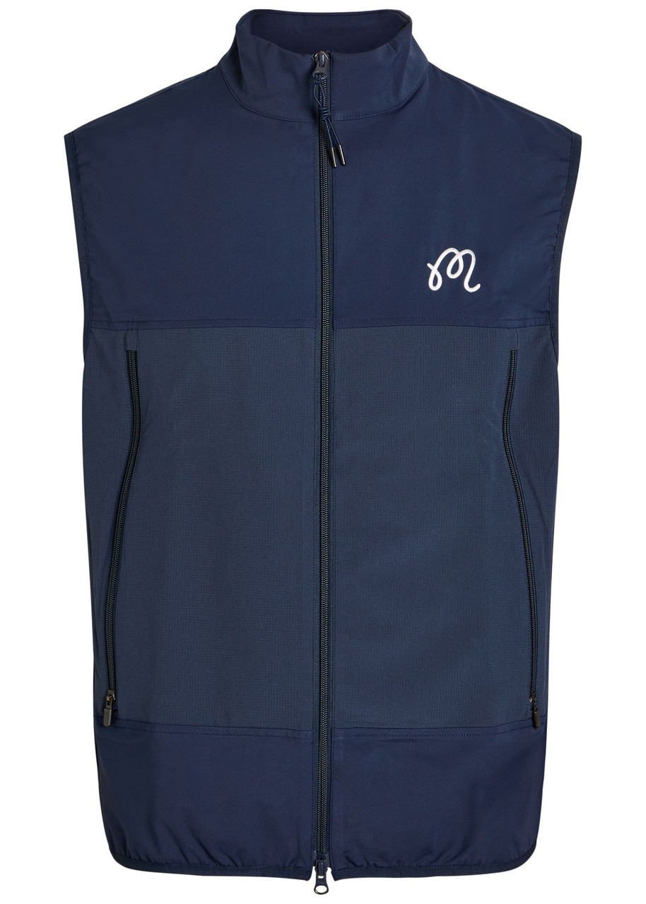 Malbon Albatross Logo-embroidered Jersey Vest – Navy Malbon Albatross Logo-embroidered Jersey Vest – Navy
