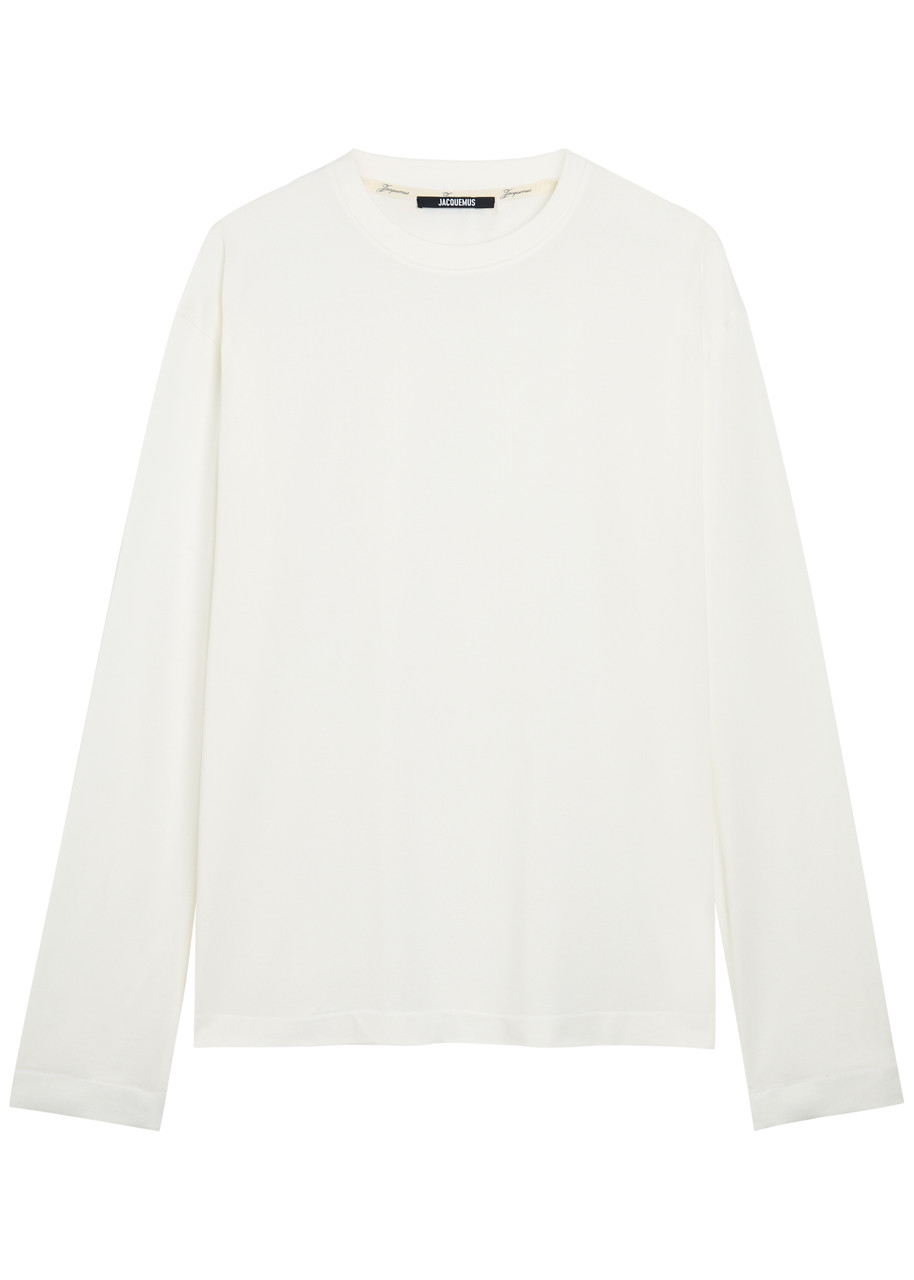 Jacquemus Le Tshirt Rond Carre Logo-embroidered Woven shirt – White Jacquemus Le Tshirt Rond Carre Logo-embroidered Woven shirt – White