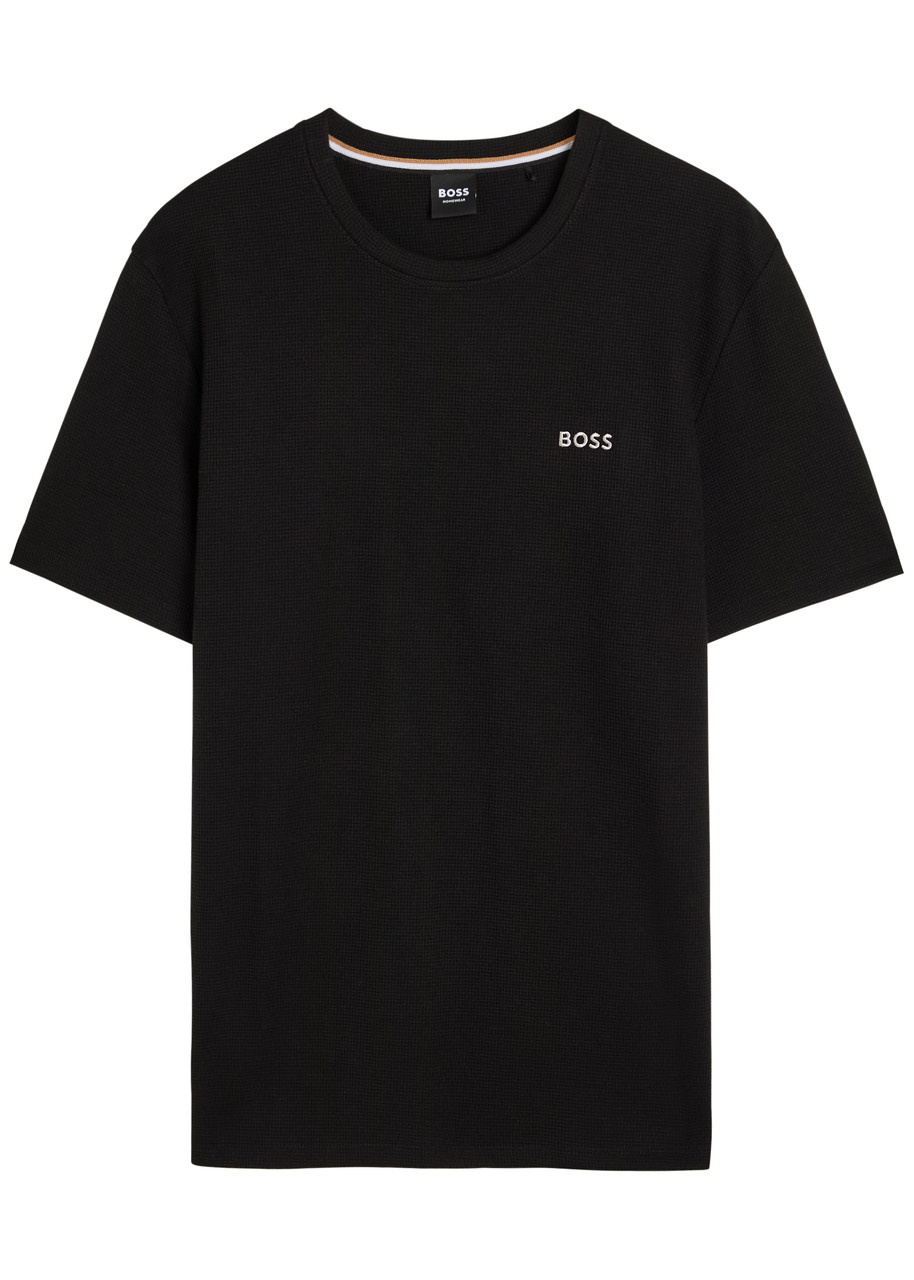 Boss Waffle Cotton-blend shirt – Black Boss Waffle Cotton-blend shirt – Black