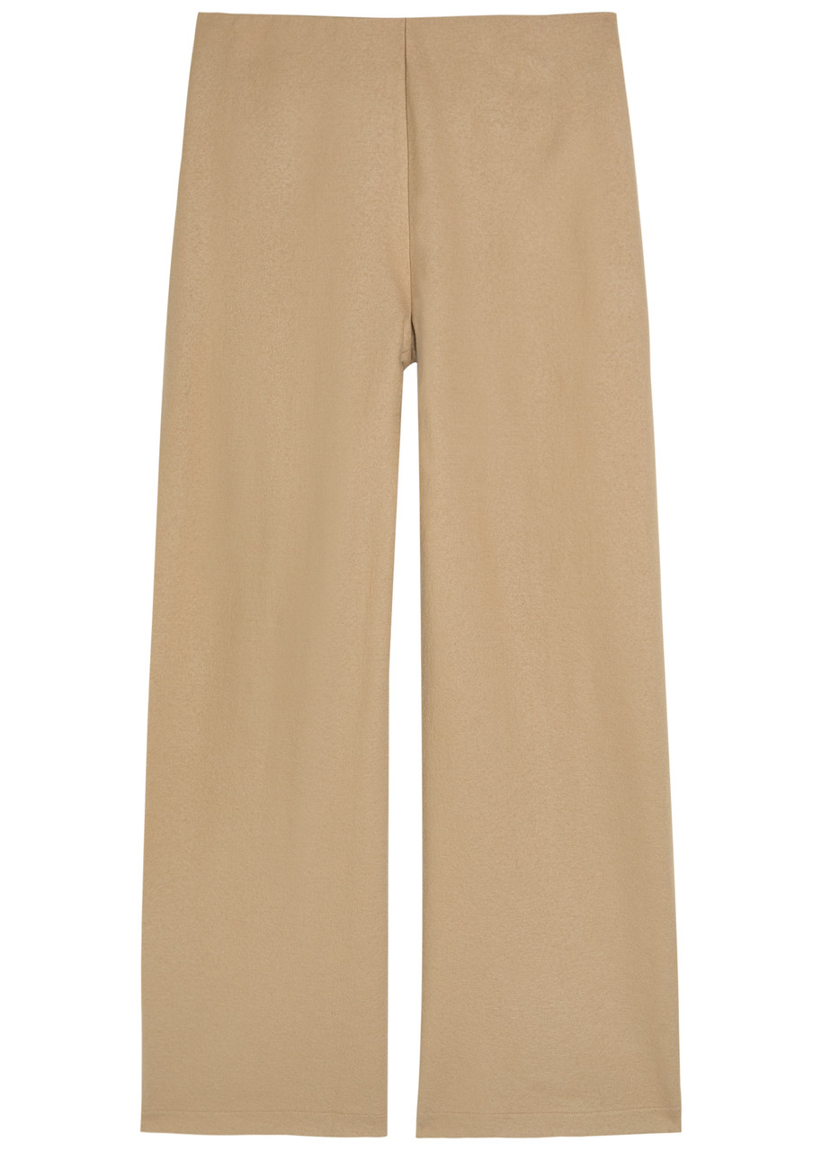 Eileen Fisher Wide-leg Wool Trousers – Beige – M – L Eileen Fisher Wide-leg Wool Trousers – Beige – M – L
