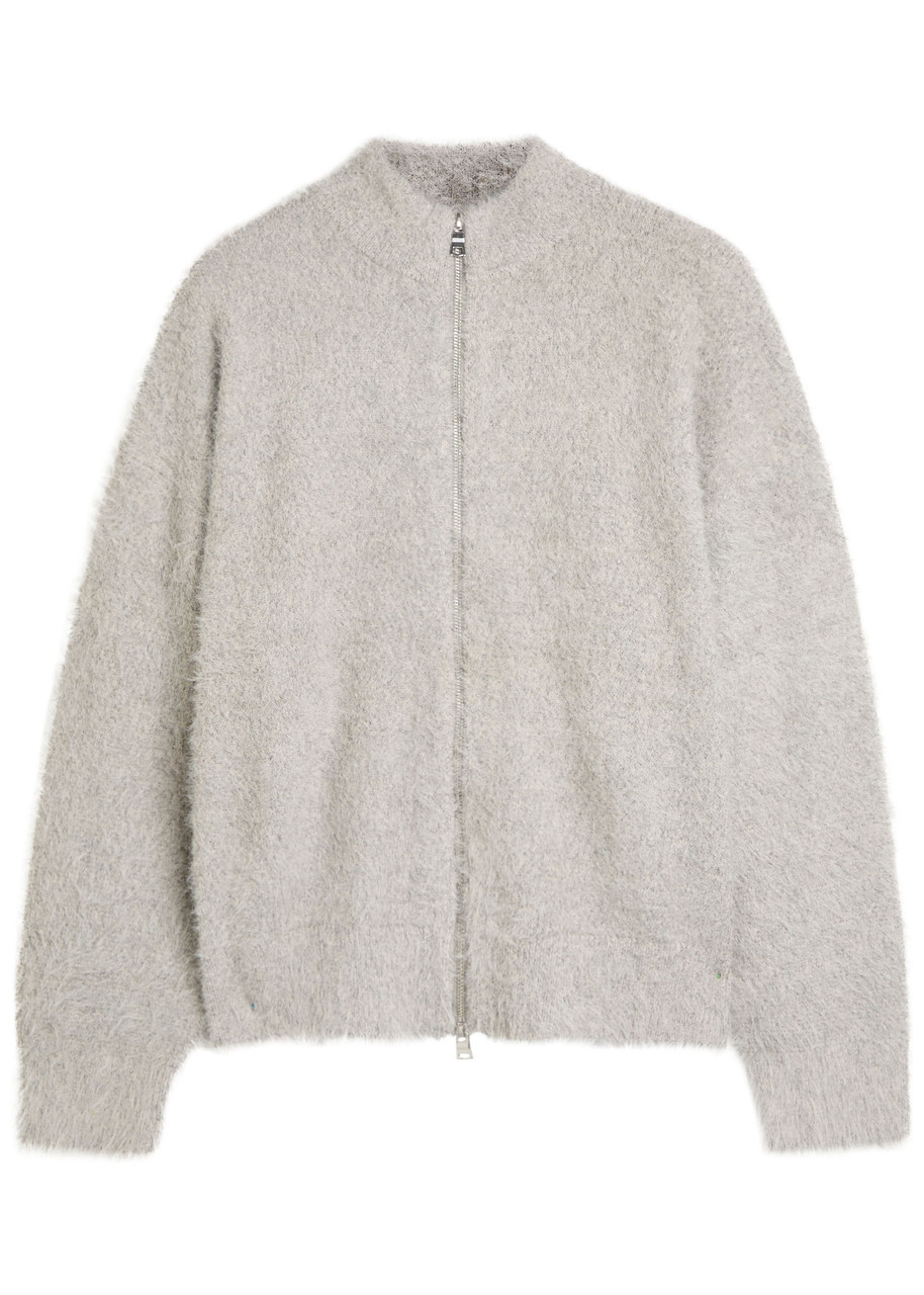 Mki Miyuki Zoku Brushed-knit Track Jacket – Grey Mki Miyuki Zoku Brushed-knit Track Jacket – Grey