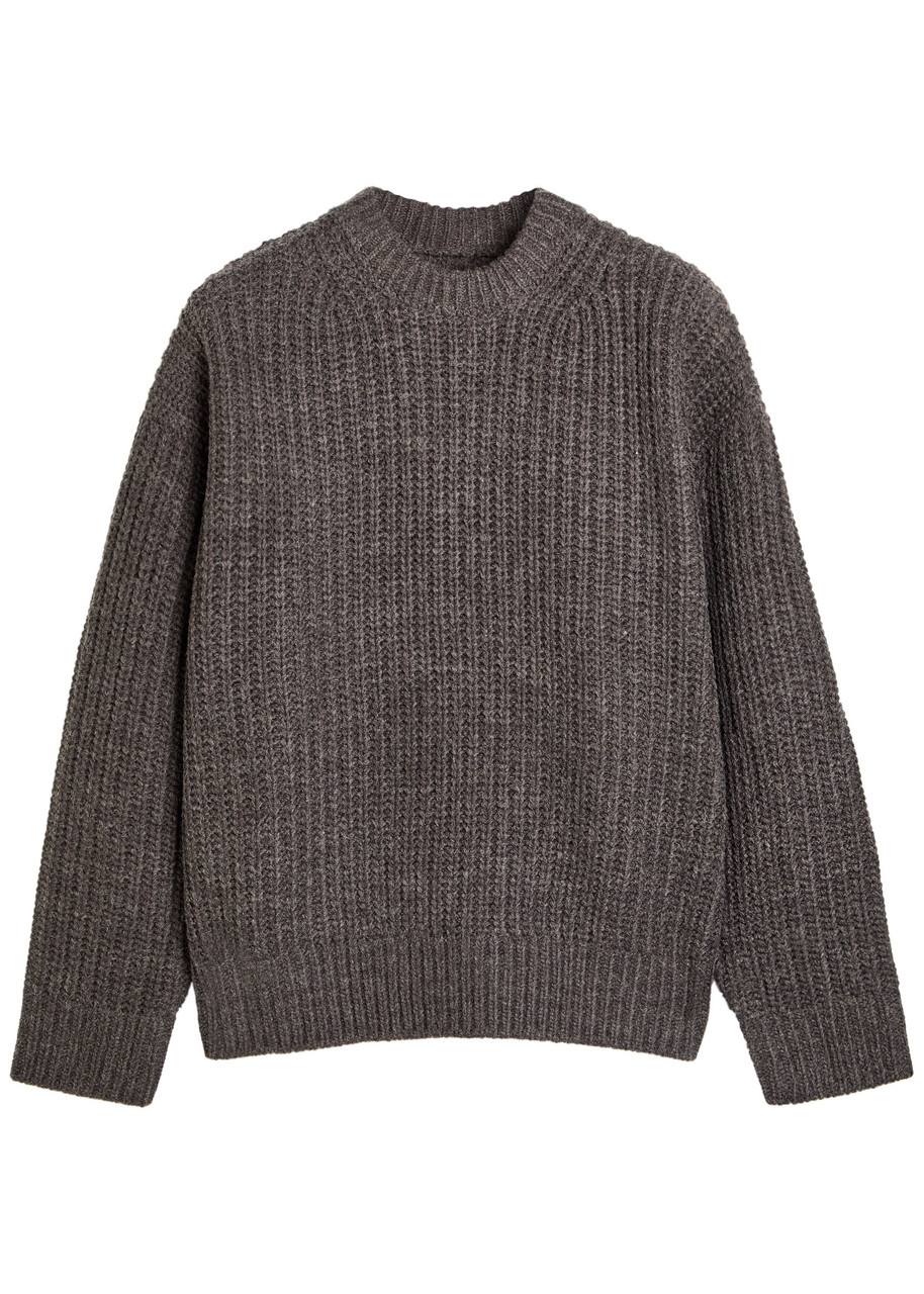 Mki Miyuki Zoku Ribbed Knit Jumper – Charcoal Mki Miyuki Zoku Ribbed Knit Jumper – Charcoal