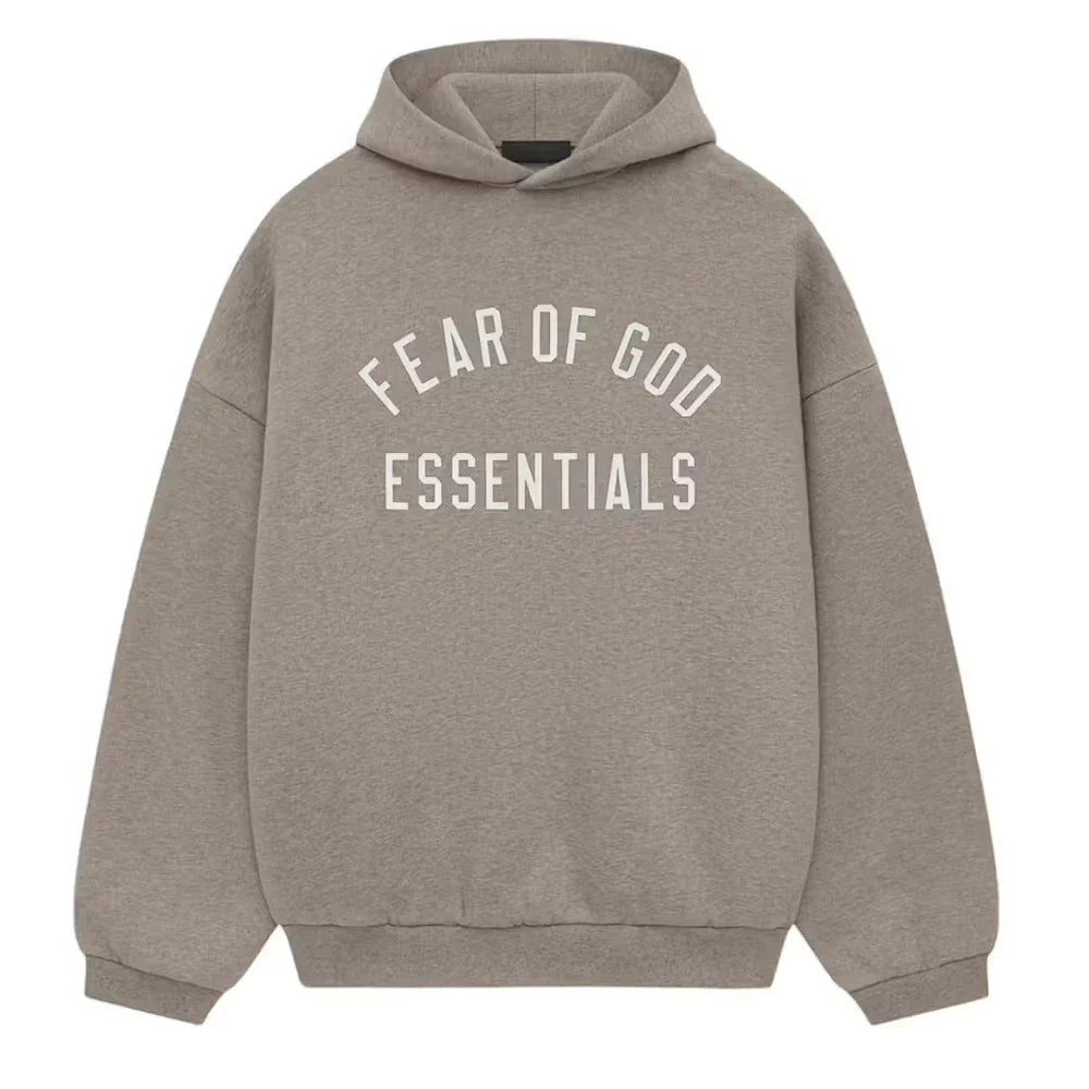 Fear of God Essentials Fleece Hoodie Heather Gray Fear of God Essentials Fleece Hoodie Heather Gray