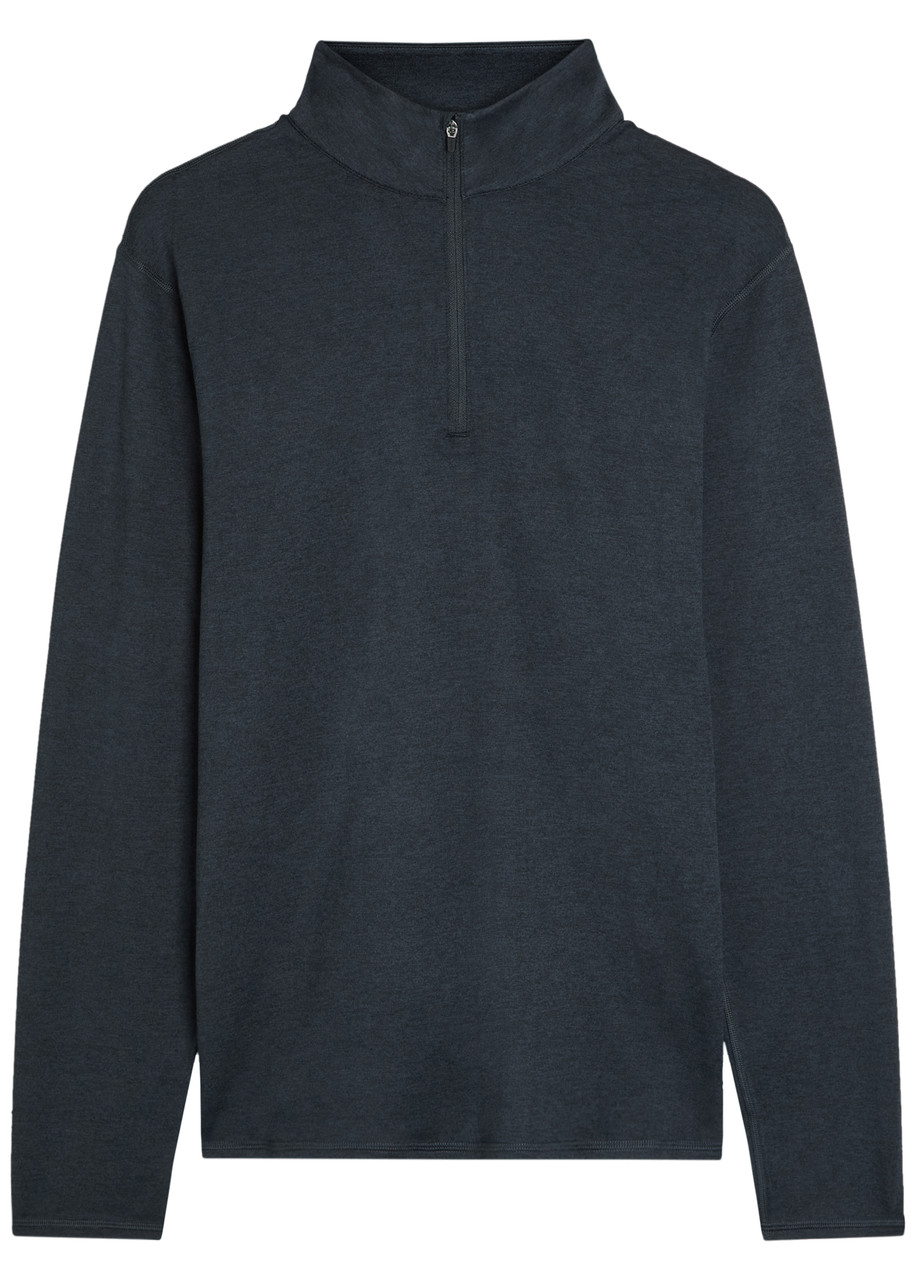 Vuori Ponto Half-zip Jersey Sweatshirt – Navy Vuori Ponto Half-zip Jersey Sweatshirt – Navy