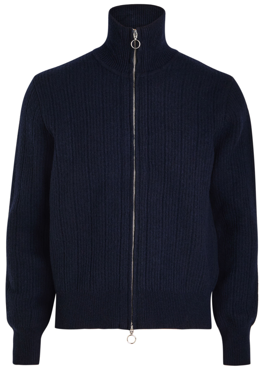 Oliver Spencer Overton Ribbed Merino Wool Cardigan – Navy Oliver Spencer Overton Ribbed Merino Wool Cardigan – Navy