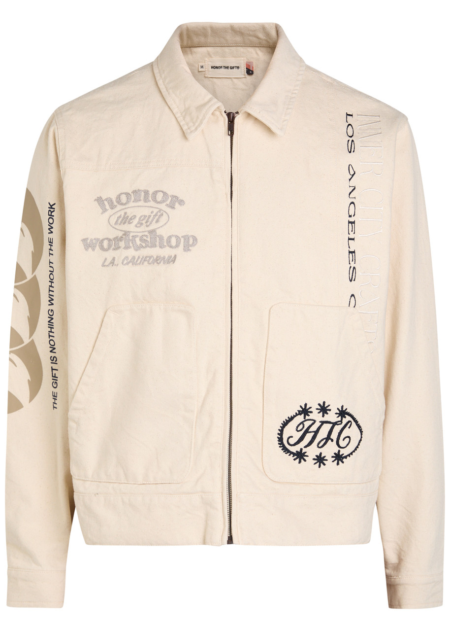 Honor The Gift Embroidered Denim Jacket – Natural Honor The Gift Embroidered Denim Jacket – Natural