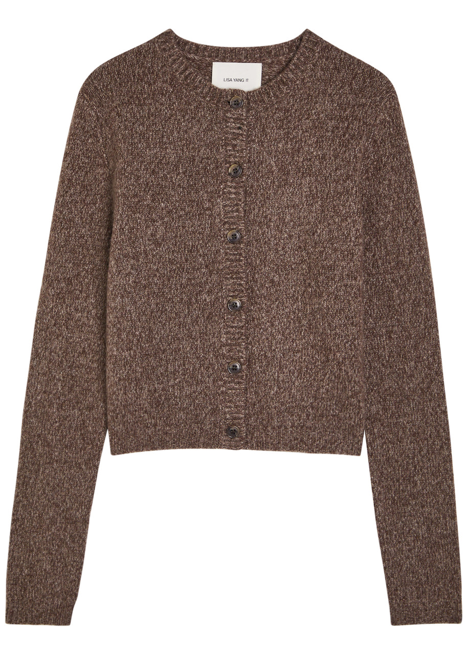 Lisa Yang Felicia Cashmere and Silk-blend Cardigan – Light Brown – Lisa Yang Felicia Cashmere and Silk-blend Cardigan – Light Brown –