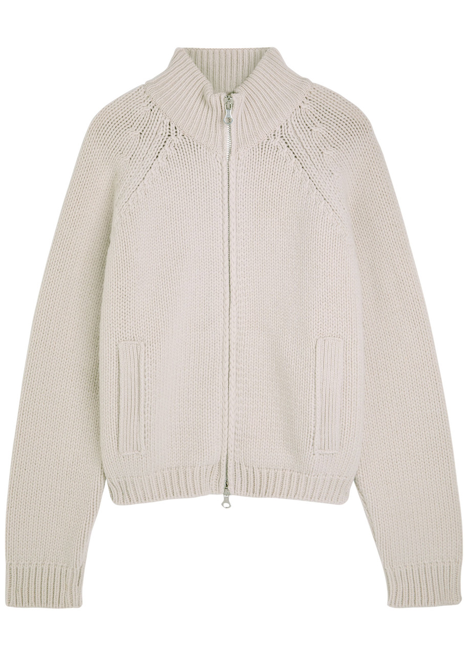 Our Legacy Ribbed Merino Wool Zip-through Cardigan – Off White – IT Our Legacy Ribbed Merino Wool Zip-through Cardigan – Off White – IT