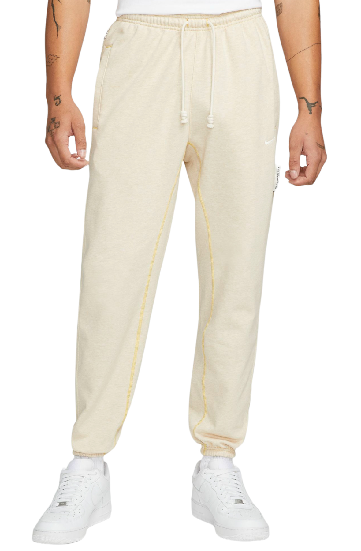 Men Dri-FIT Standard Issue Basketball Pants SesameHtrPale Ivory Sweatpants L SesameHtrPale Ivory