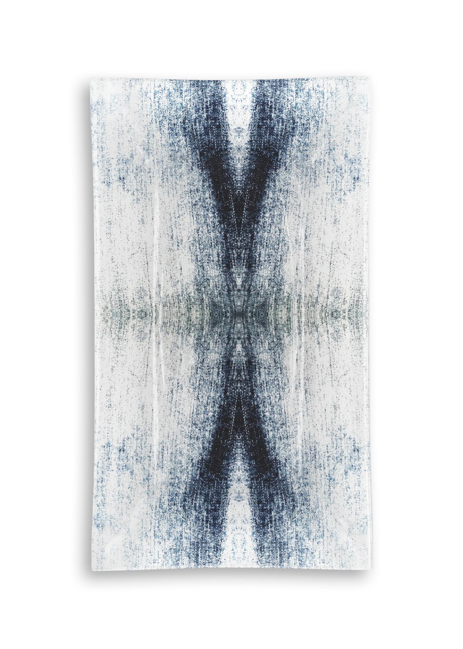 Oblong Glass Tray – Acid Wash Jeans Style by VIDA Original Artist Oblong Glass Tray – Acid Wash Jeans Style by VIDA Original Artist