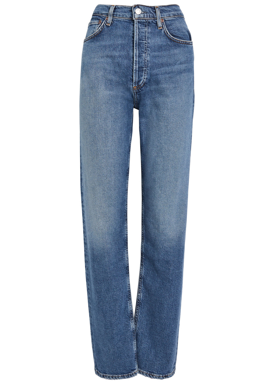 Agolde s P Waist Long Straight-leg Jeans – Indigo – W S Agolde s P Waist Long Straight-leg Jeans – Indigo – W S