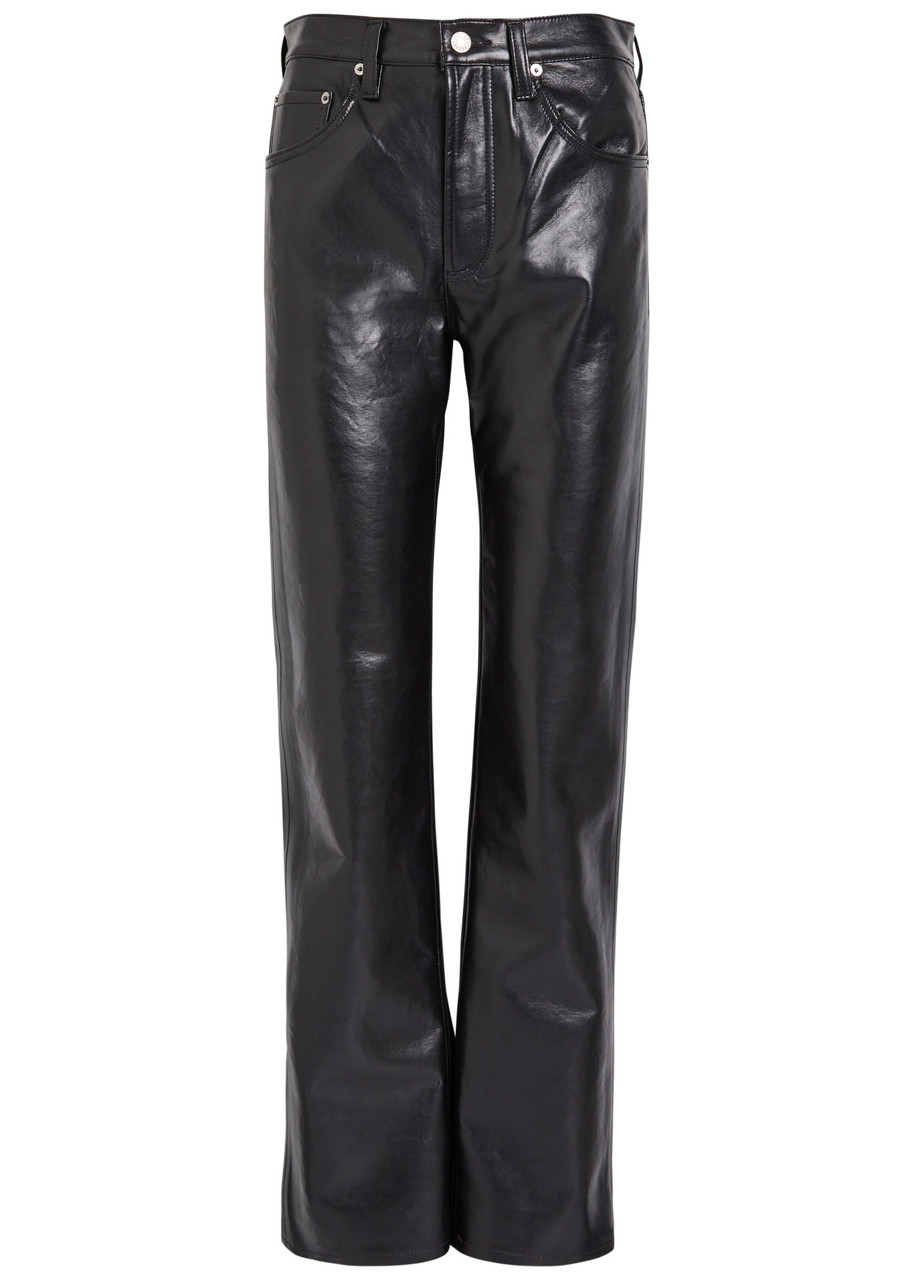 Agolde Kick Boot Bootcut Leather Trousers – Black – W – S Agolde Kick Boot Bootcut Leather Trousers – Black – W – S