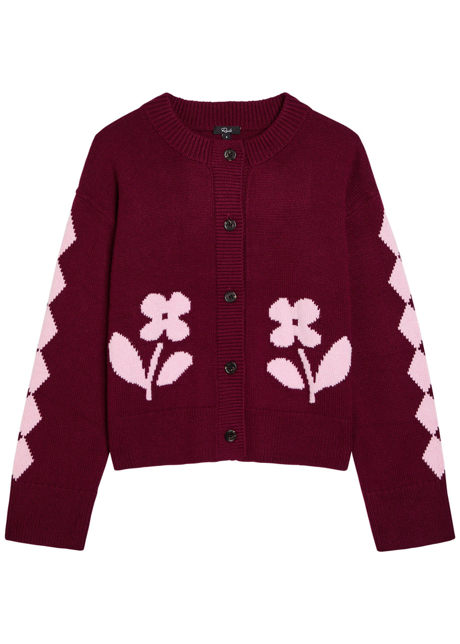 Rails Mavie Embroidered Knit Cardigan – Red – M M Rails Mavie Embroidered Knit Cardigan – Red – M M