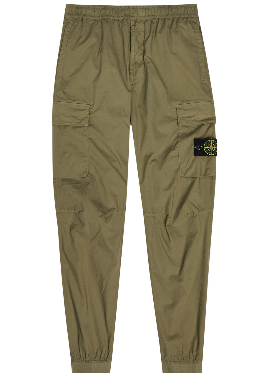 Stone Island Stretch-cotton Cargo Trousers – Green – W M