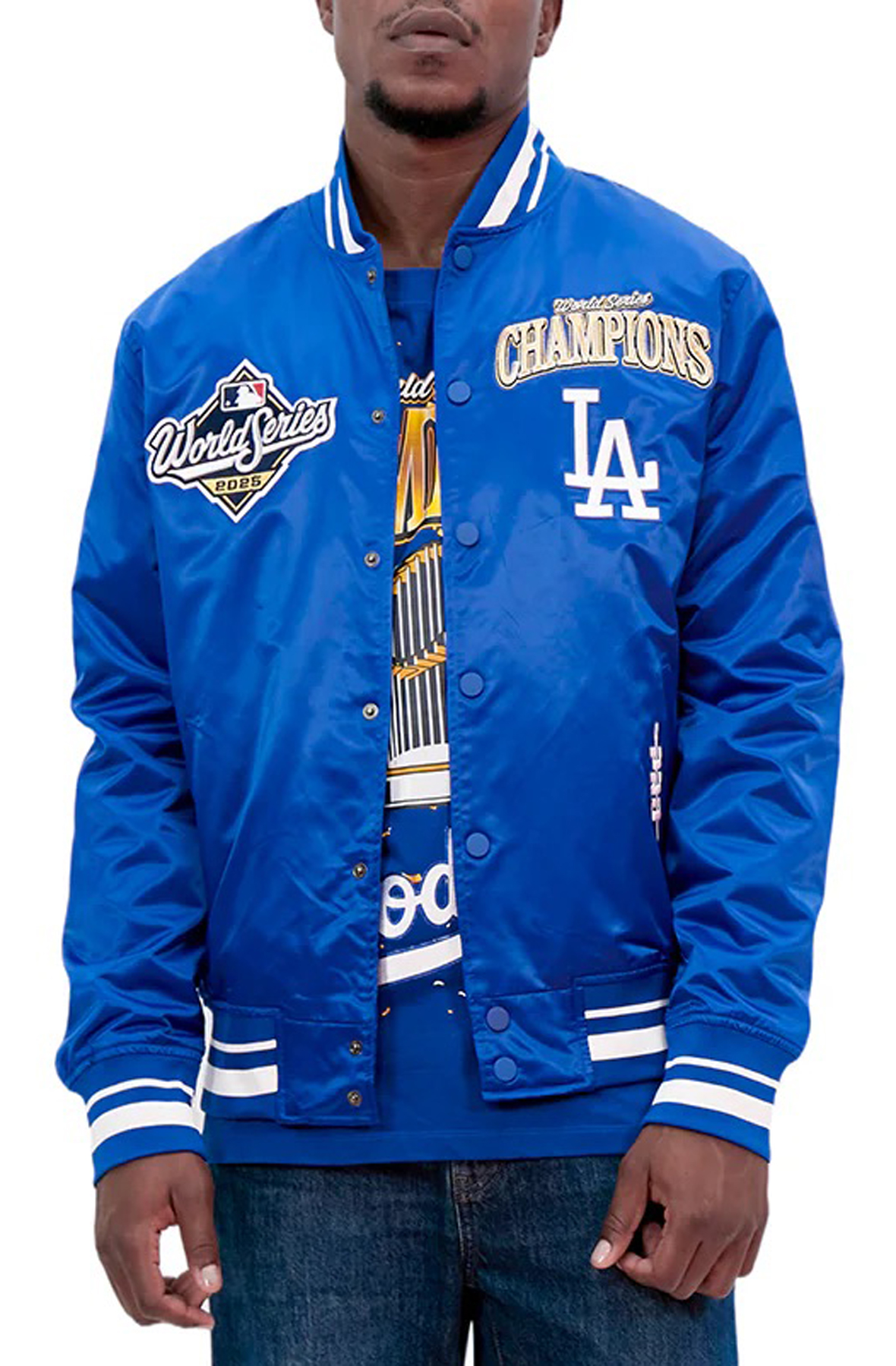 MLB LOS ANGELES DODGERS MLB WORLD SERIES PRO SATIN JACKET MLB LOS ANGELES DODGERS MLB WORLD SERIES PRO SATIN JACKET