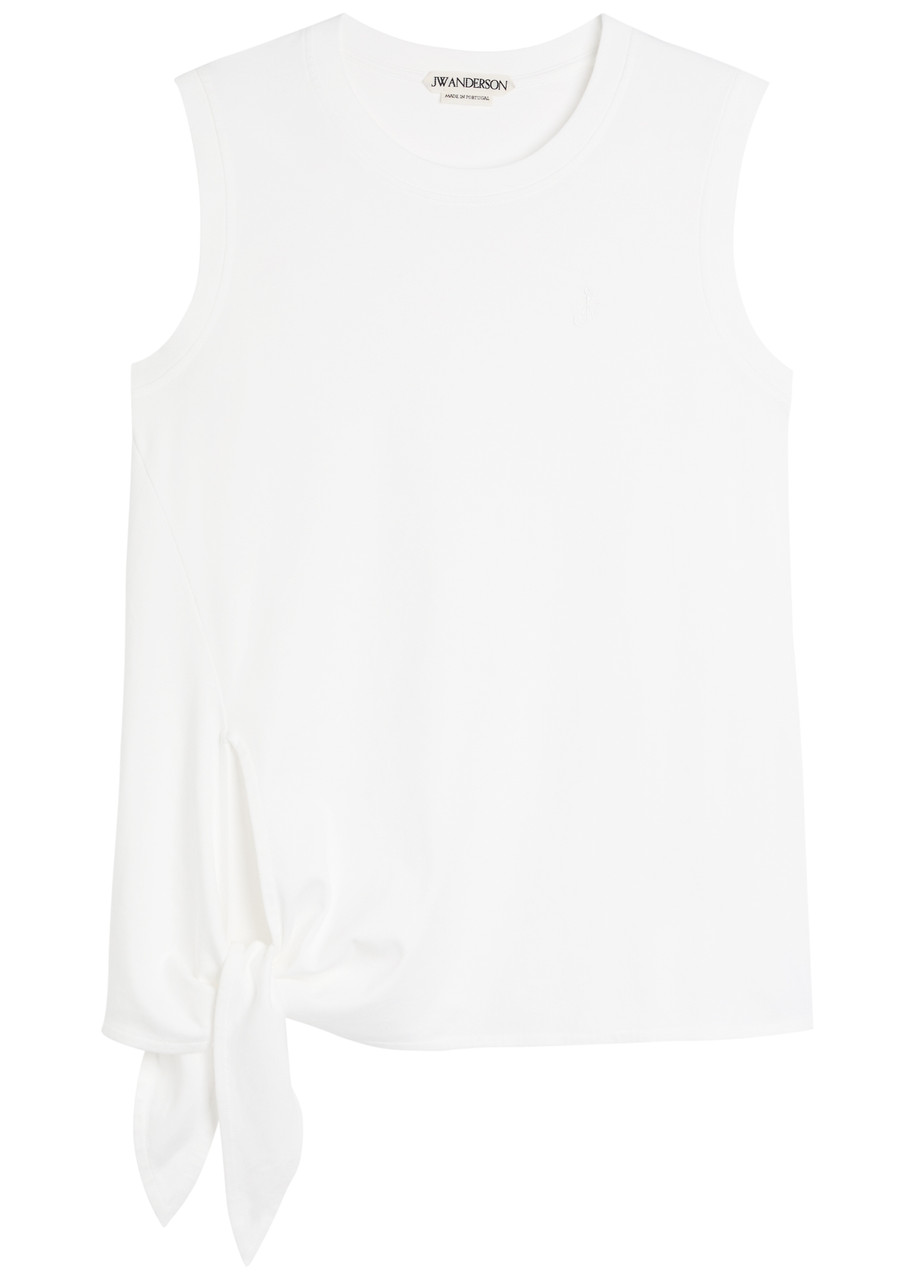 JW Anderson Knotted Cotton Tank top – White JW Anderson Knotted Cotton Tank top – White