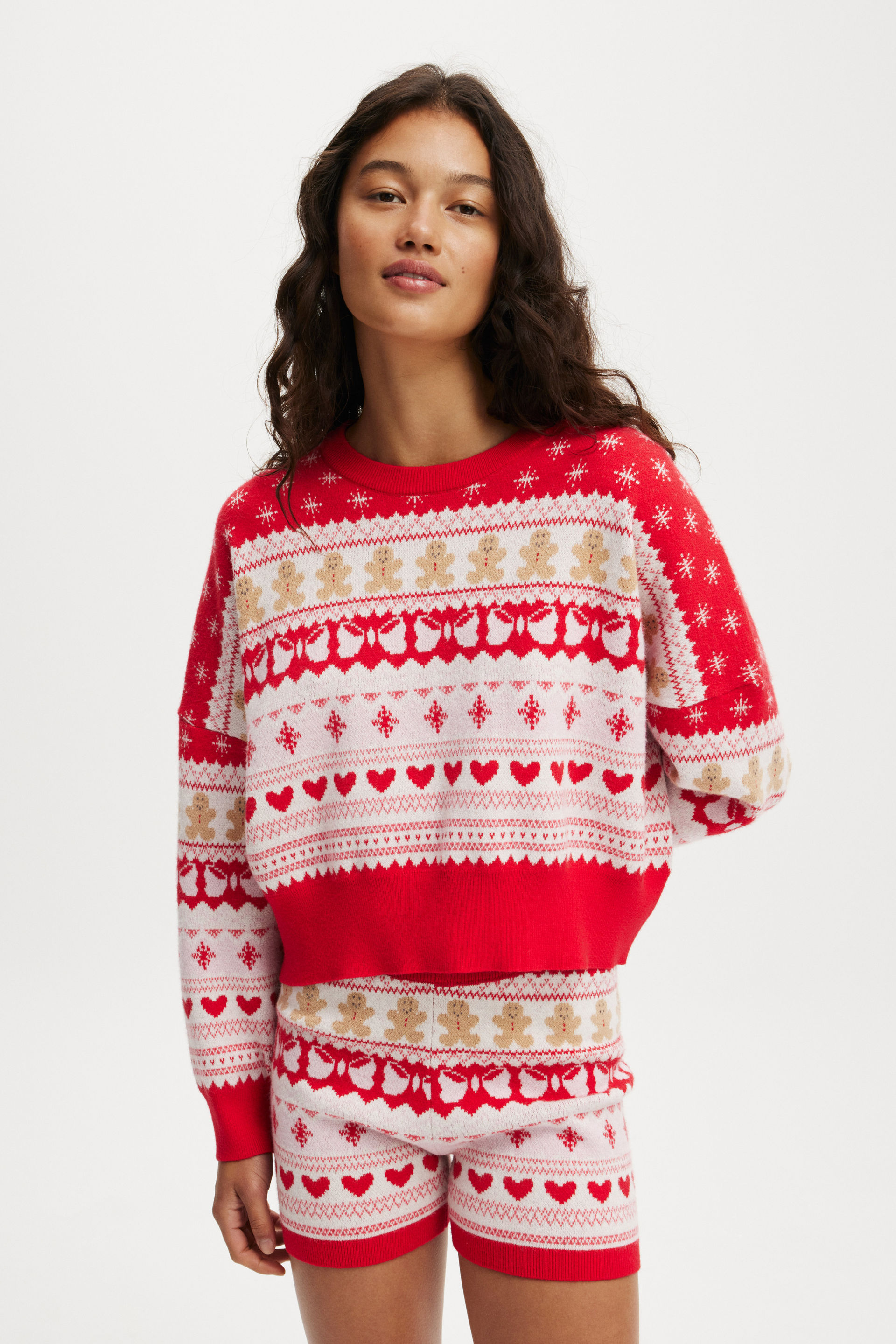 Body – Novelty Knitted Jumper – Warm cherrygingerbread fair isle Body – Novelty Knitted Jumper – Warm cherrygingerbread fair isle