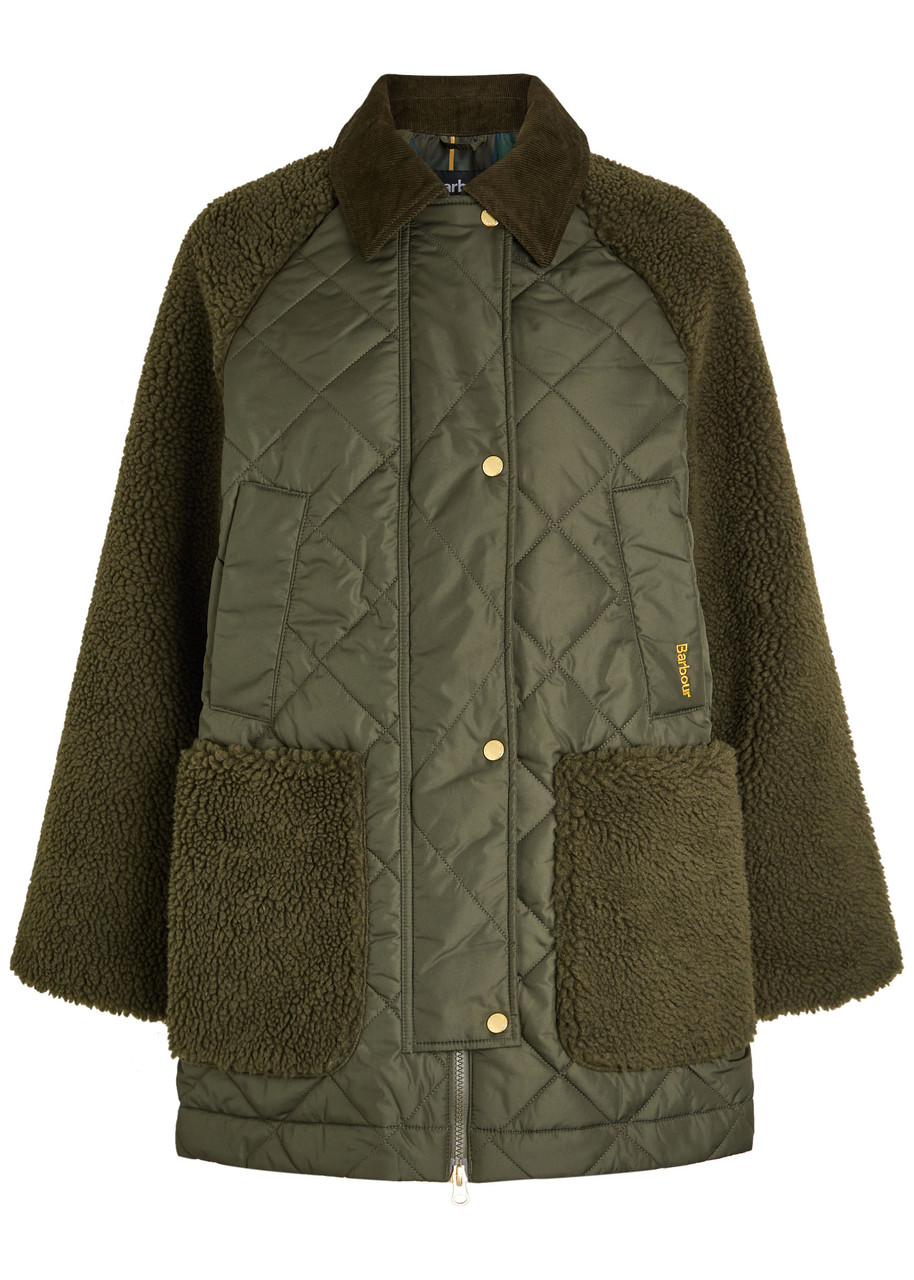 Barbour Barden Quilted Fleece and Shell Jacket – Green – Barbour Barden Quilted Fleece and Shell Jacket – Green –