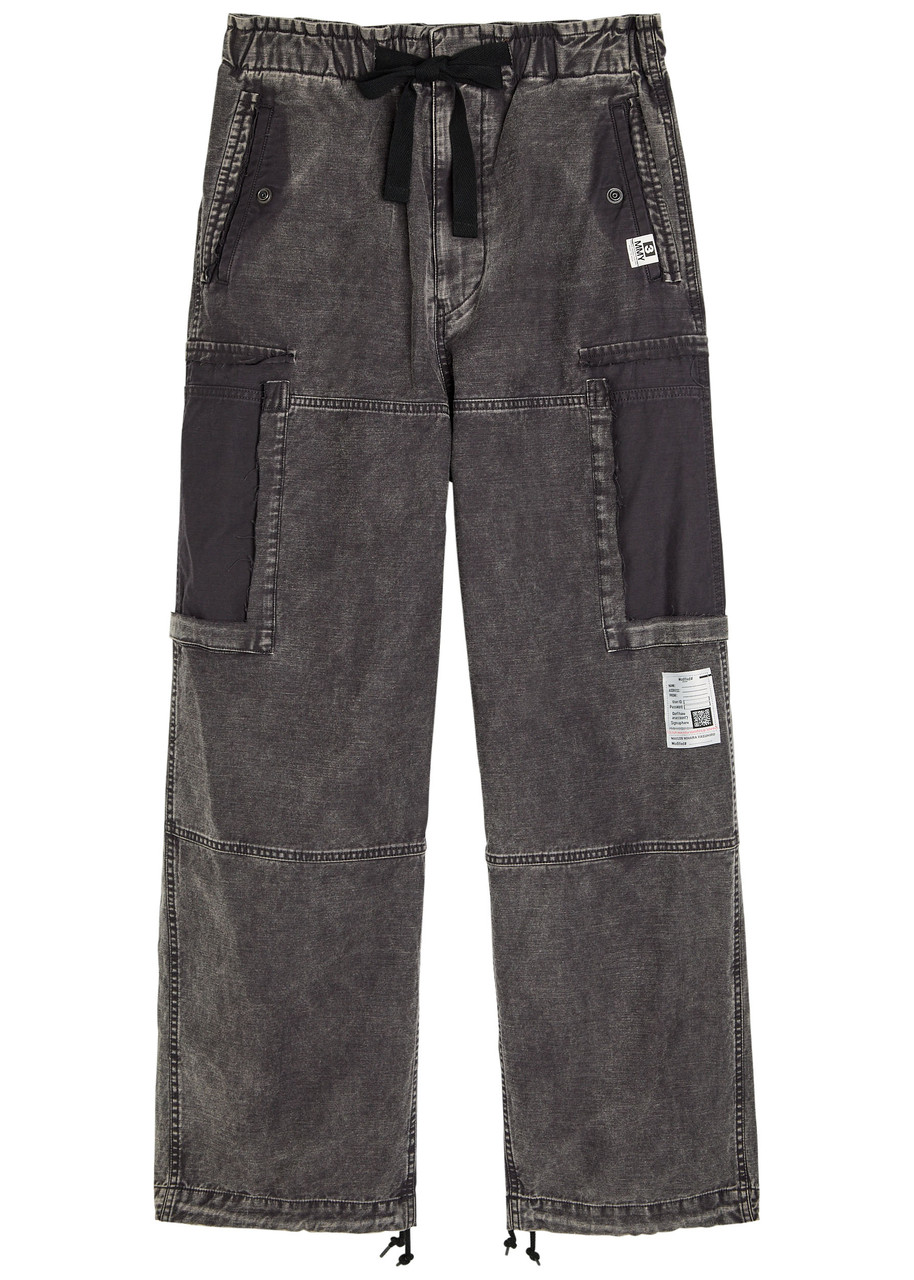 Maison Mihara Yasuhiro Panelled Straight-leg Denim Cargo Trousers – Black – IT S Maison Mihara Yasuhiro Panelled Straight-leg Denim Cargo Trousers – Black – IT S