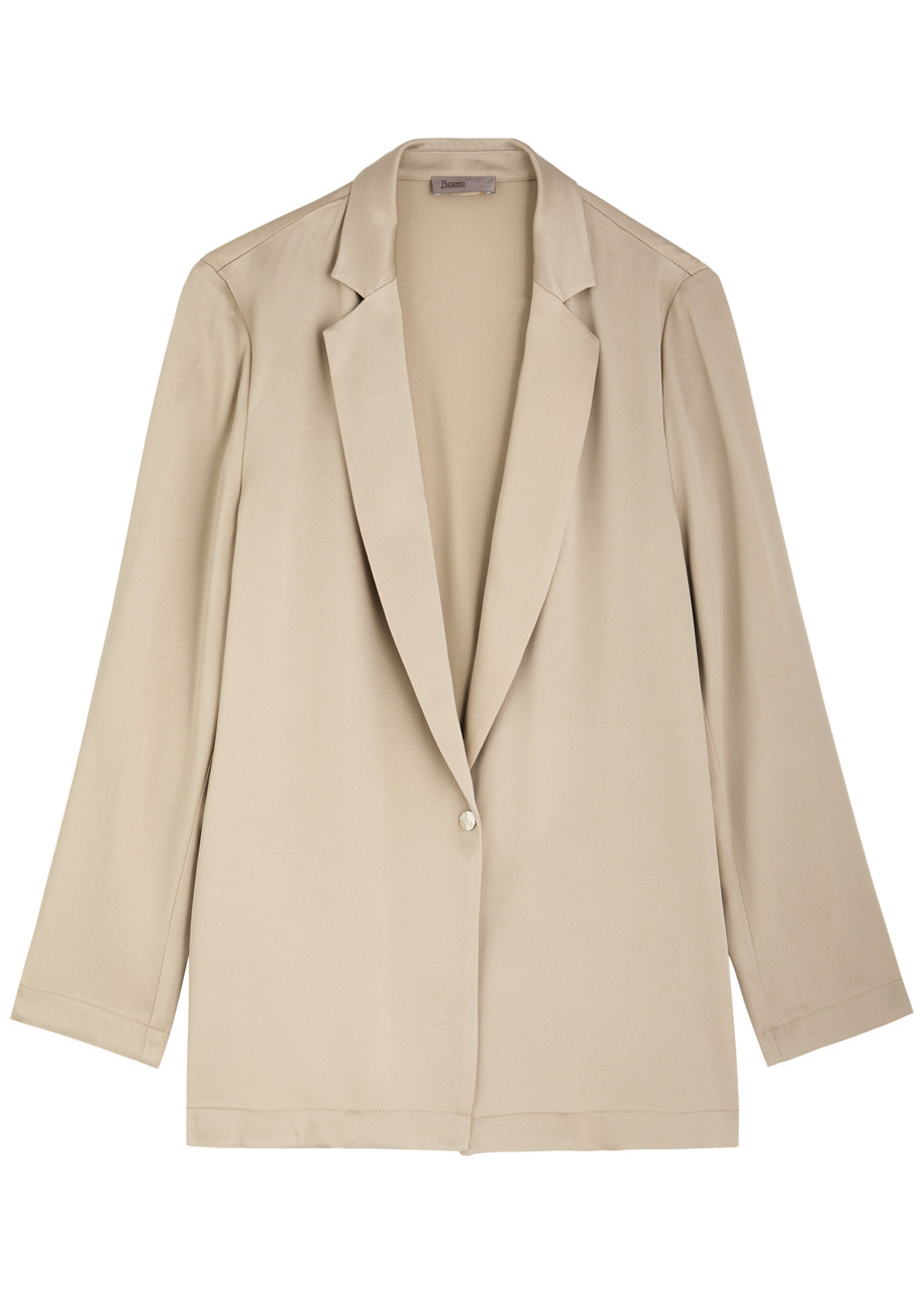 Herno Satin Blazer – Cream – S Herno Satin Blazer – Cream – S
