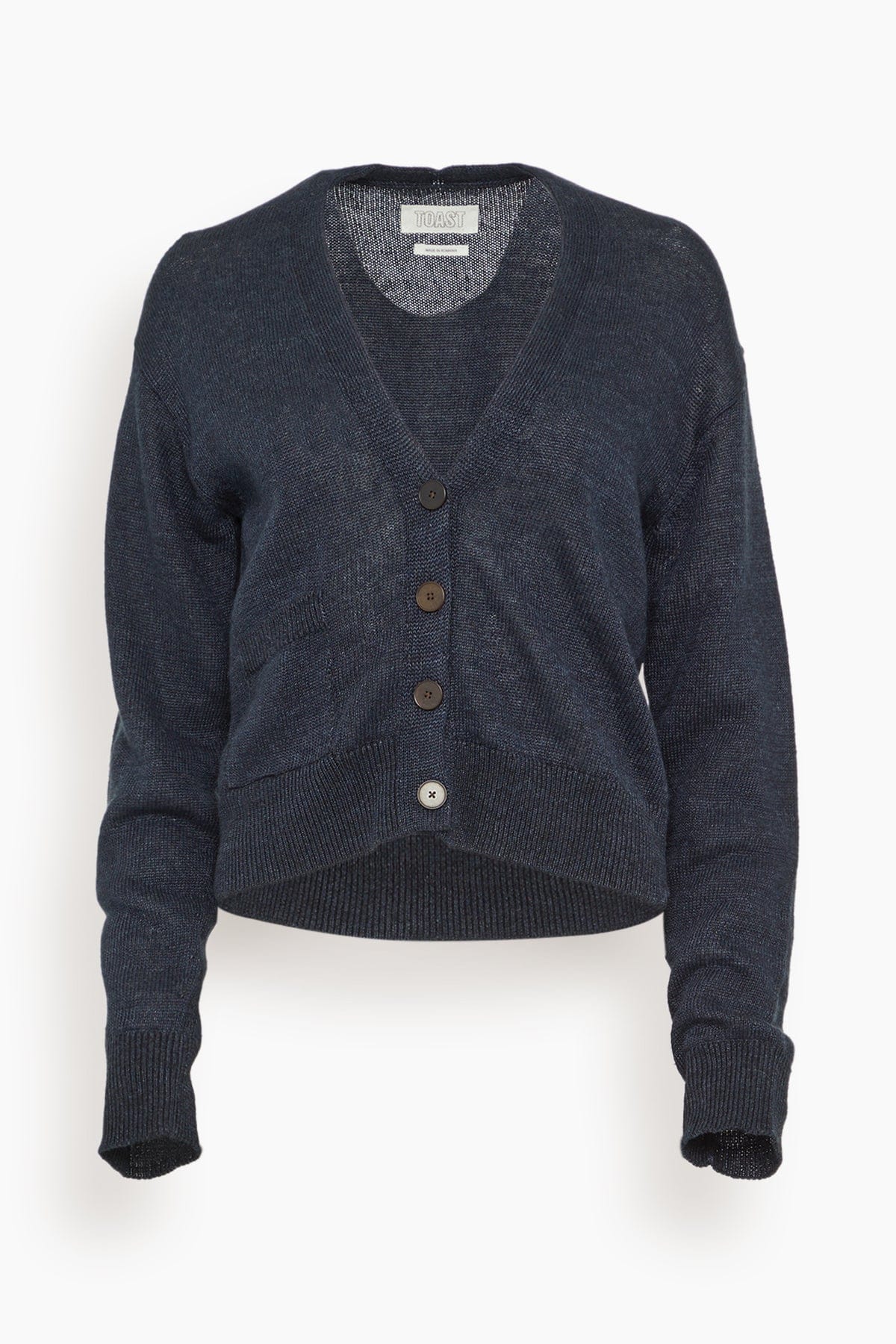 Wool Linen Patch Pocket Cardigan Wool Linen Patch Pocket Cardigan