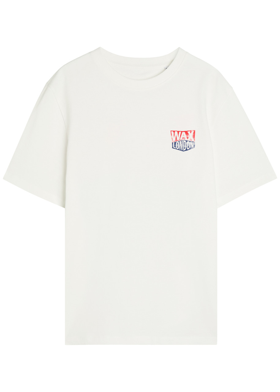 Wax London Dean Logo-print Cotton shirt – White