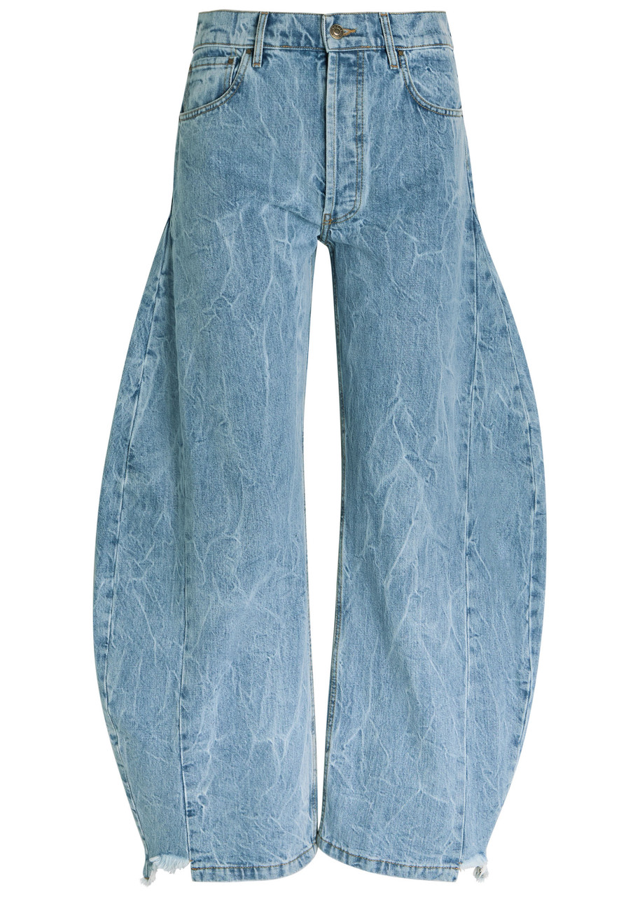 A.W.A.K.E Mode Washed Barrel-leg Jeans – Indigo – M A.W.A.K.E Mode Washed Barrel-leg Jeans – Indigo – M