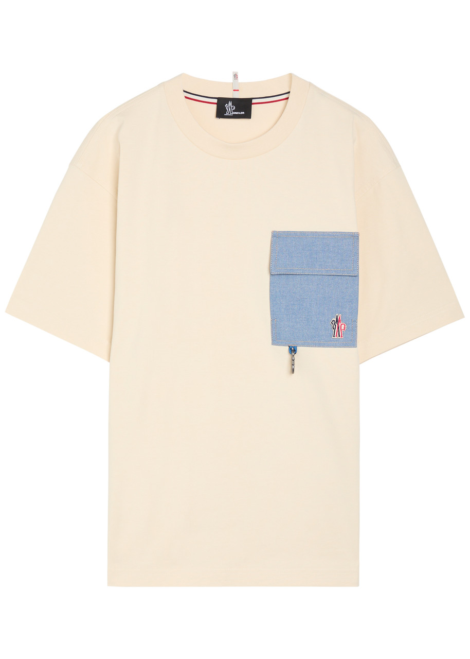 Moncler Grenoble Denim-pocket Logo Cotton shirt – White Moncler Grenoble Denim-pocket Logo Cotton shirt – White