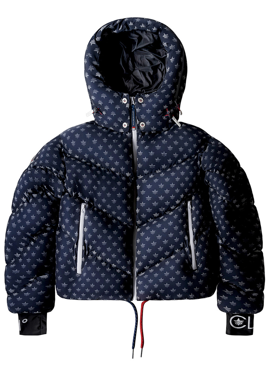 Malibu Ski Club Ditzy Cropped Puffer Jacket – Navy – S – S Malibu Ski Club Ditzy Cropped Puffer Jacket – Navy – S – S