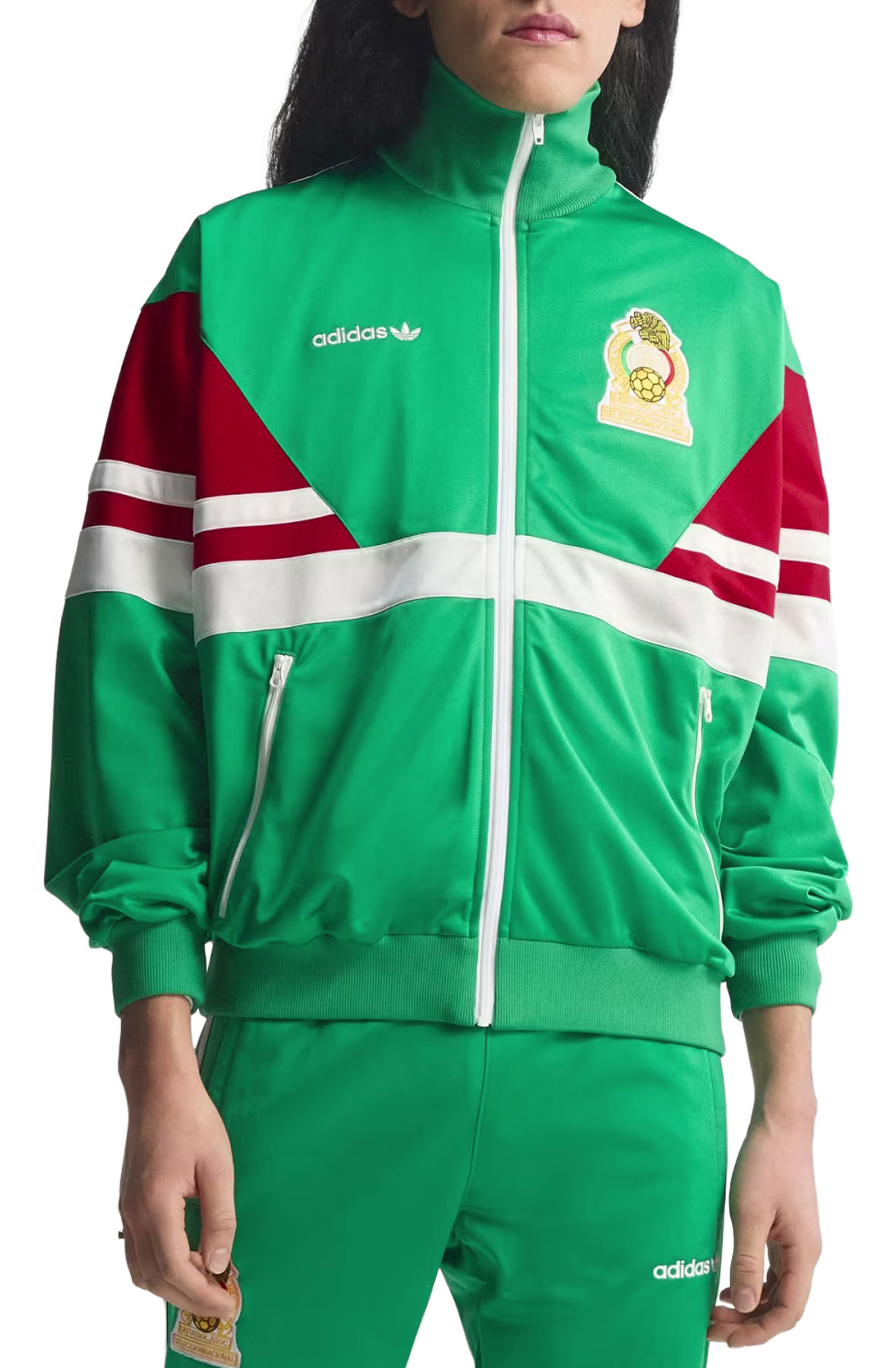 Men Mexico Track Jacket GreenRed Jackets GreenRed Men Mexico Track Jacket GreenRed Jackets GreenRed