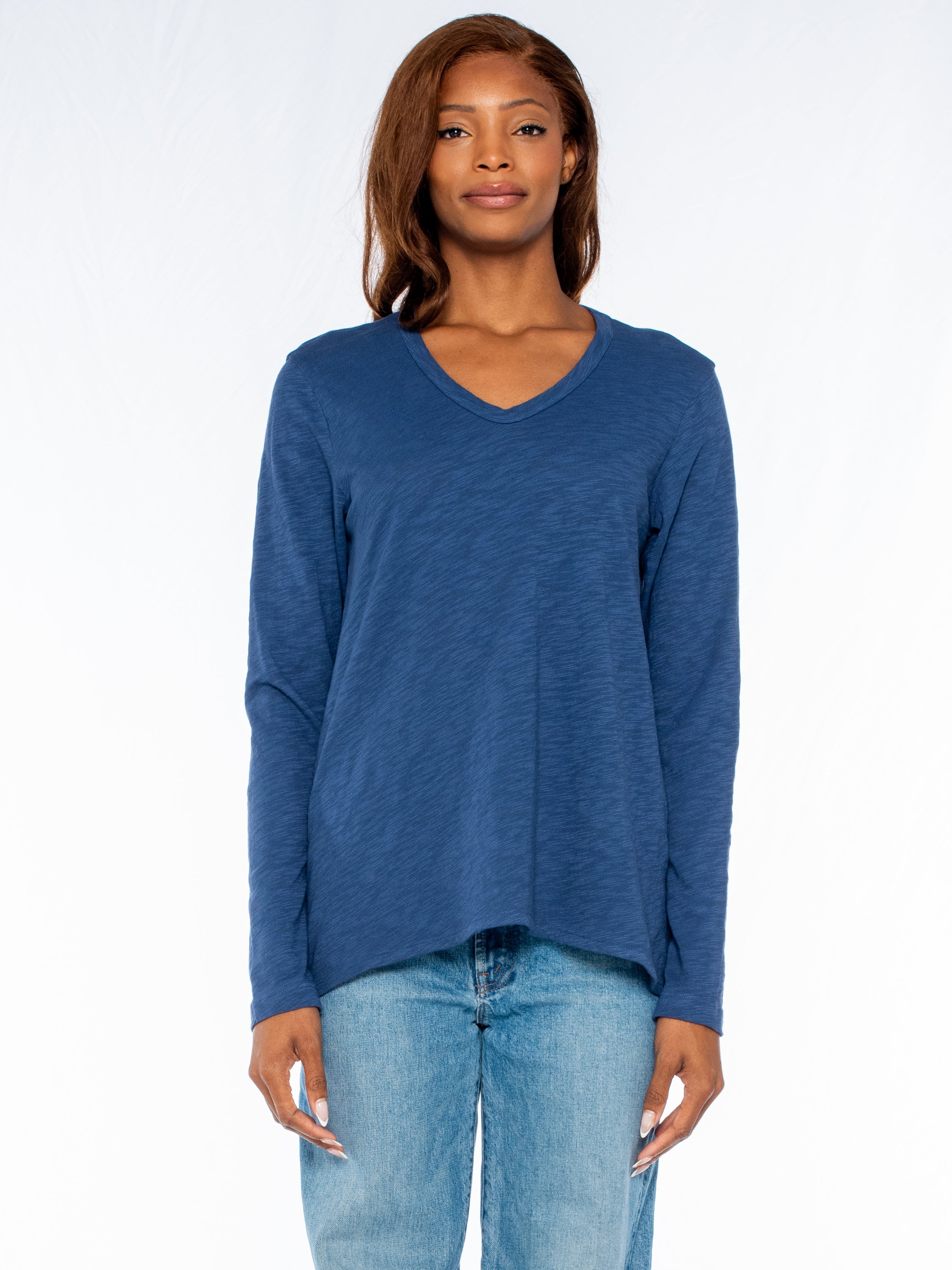 Long Sleeve Shrunken Boyfriend Top Long Sleeve Shrunken Boyfriend Top