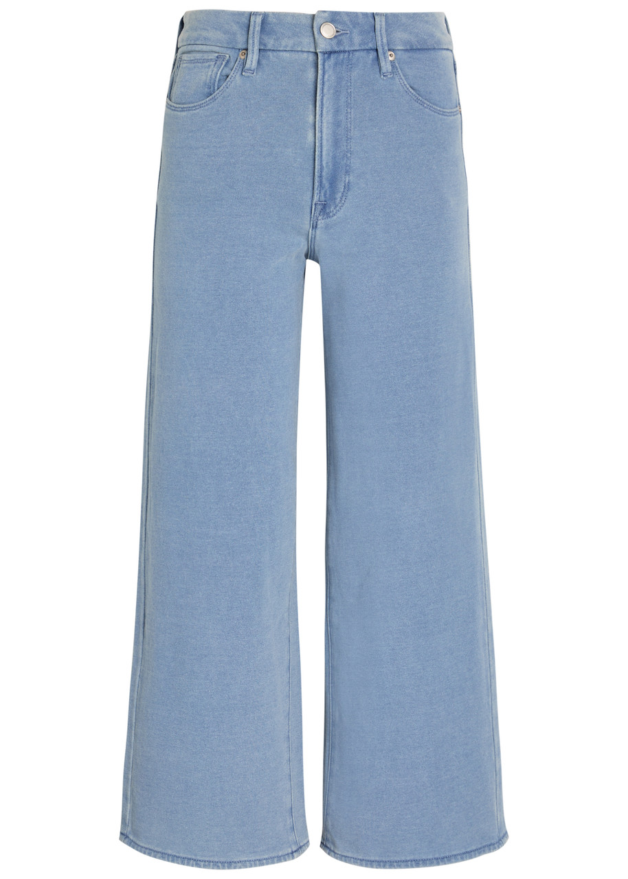 Good American Jeanius Cropped Wide-leg Trousers – Light Blue – W L Good American Jeanius Cropped Wide-leg Trousers – Light Blue – W L