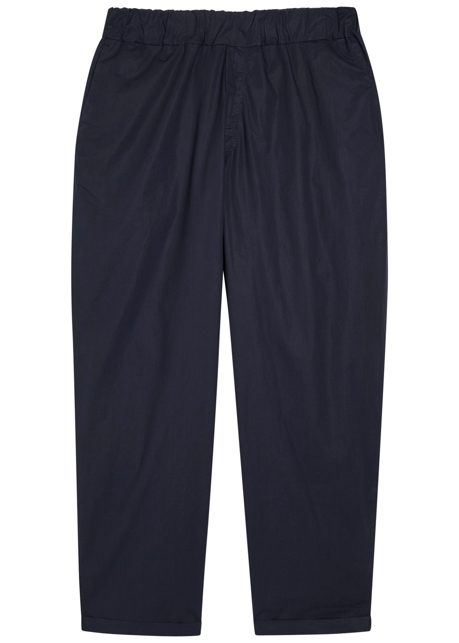 Labo.art Tapered-leg Cotton Poplin Trousers – Navy – M Labo.art Tapered-leg Cotton Poplin Trousers – Navy – M