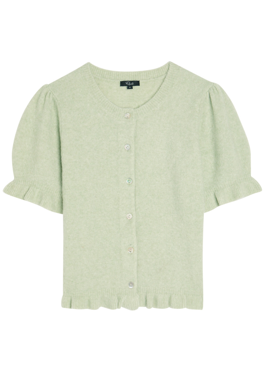 Rails Lora Frill Knit Cardigan – Light Green – M M Rails Lora Frill Knit Cardigan – Light Green – M M