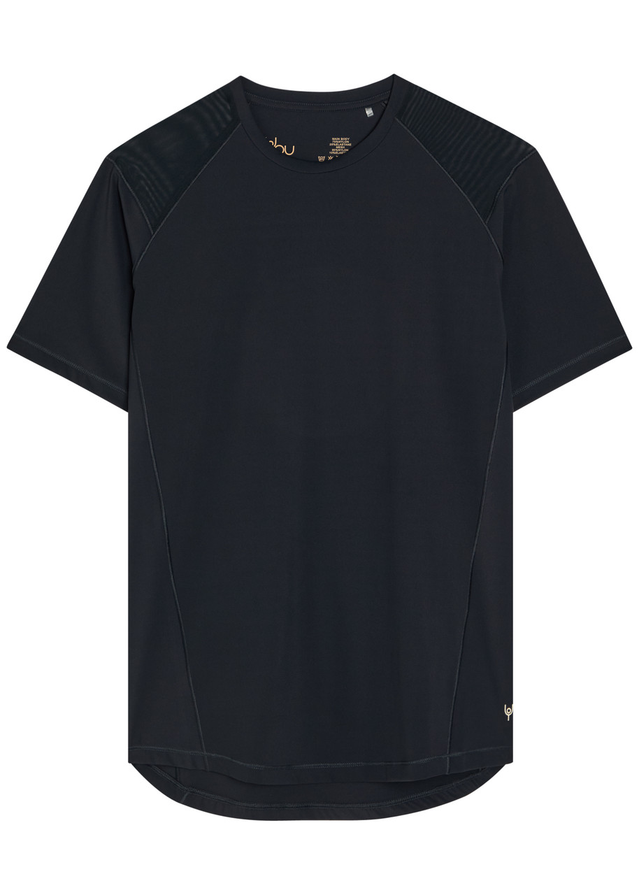 Now You Live Waterley Stretch-jersey shirt – Black Now You Live Waterley Stretch-jersey shirt – Black