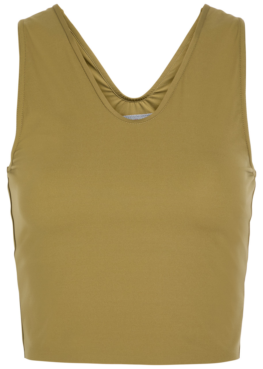 Spence Cosmic Spenceform Cropped Tank top – Olive – L L Spence Cosmic Spenceform Cropped Tank top – Olive – L L