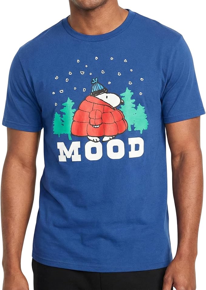 Officially Licensed Peanuts Snoopy Mood Puff Jacket Graphic Tee Adult Unisex Shirt Officially Licensed Peanuts Snoopy Mood Puff Jacket Graphic Tee Adult Unisex Shirt