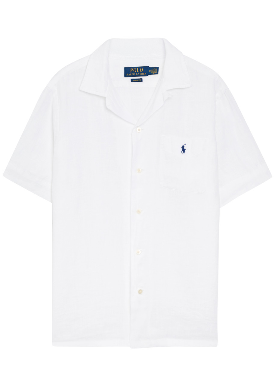 Polo Ralph Lauren Logo-embroidered Linen Shirt – White Polo Ralph Lauren Logo-embroidered Linen Shirt – White
