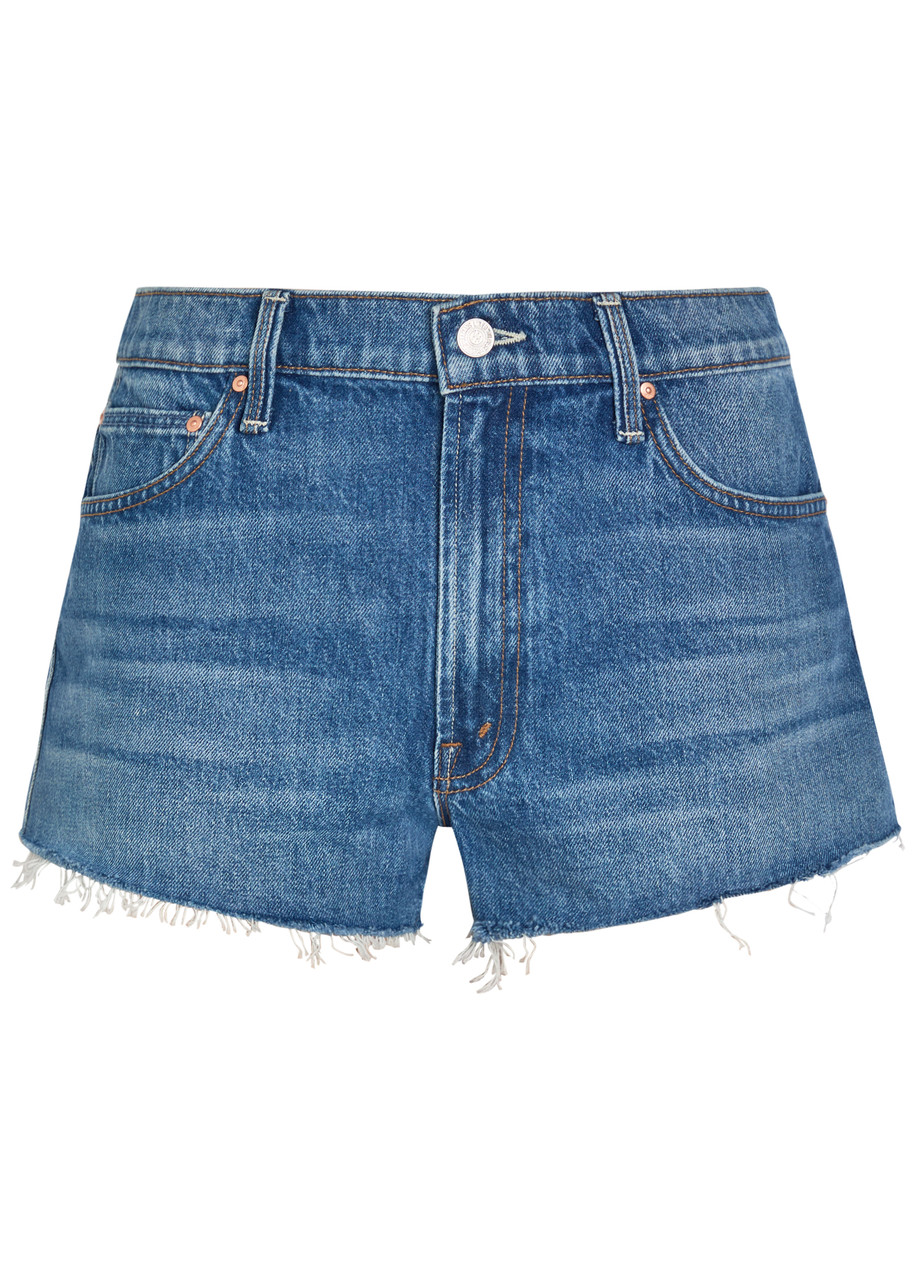 Mother The Dodger Fray Denim Shorts – Blue – W – S Mother The Dodger Fray Denim Shorts – Blue – W – S