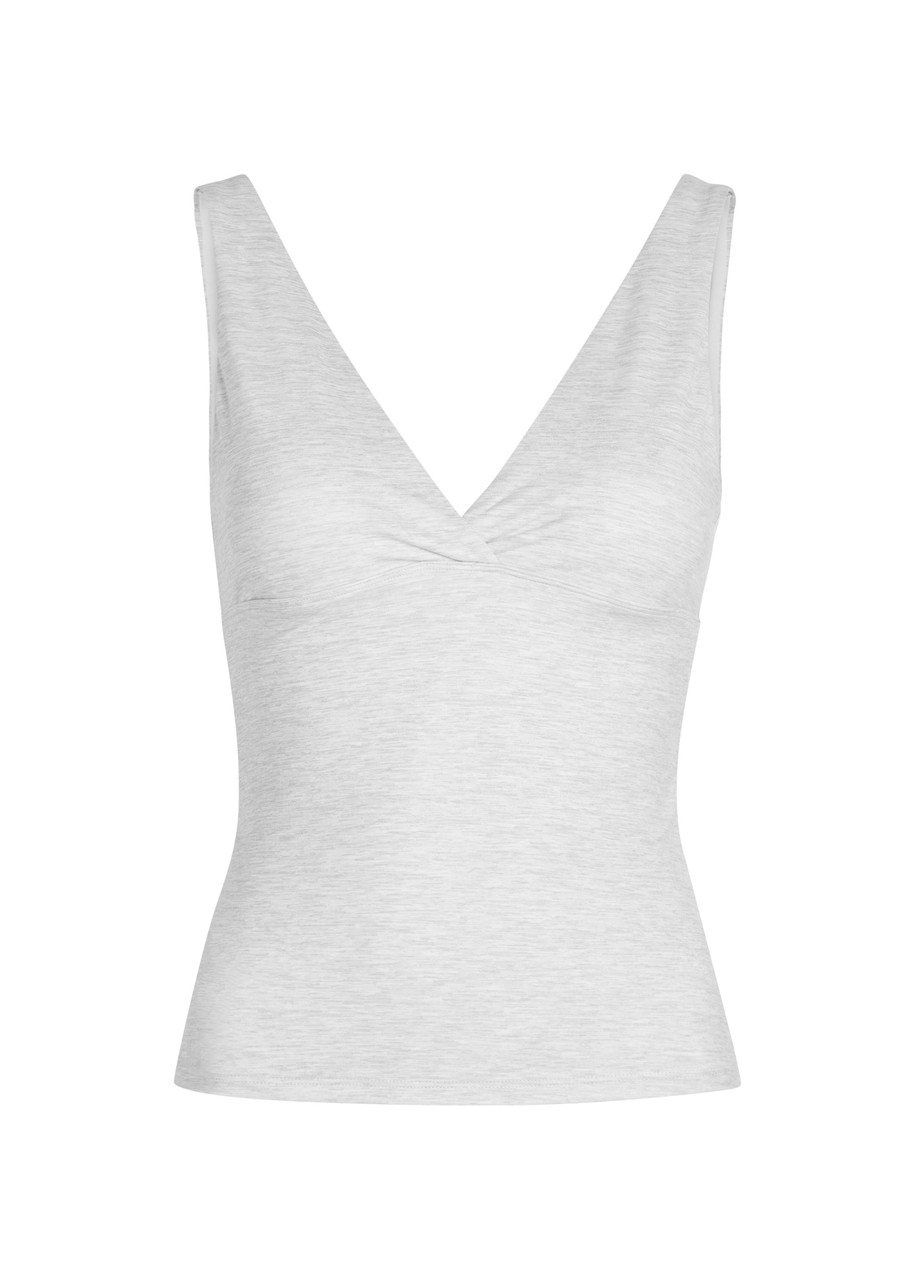 Tala Dayflex V-neck Stretch-jersey Vest – Grey – S – S Tala Dayflex V-neck Stretch-jersey Vest – Grey – S – S