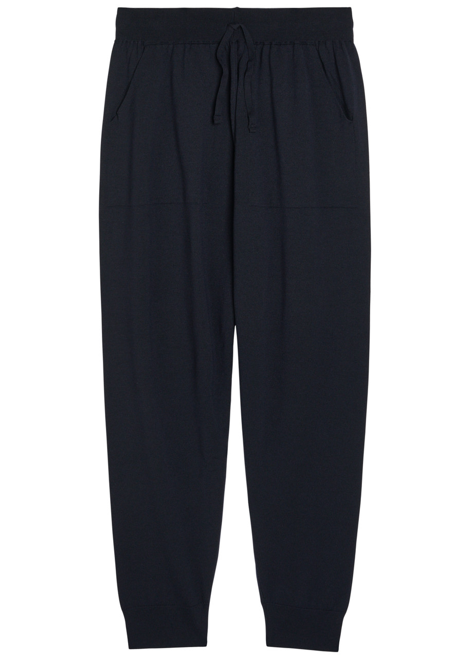 John Smedley Henning Cuffed Merino Wool Sweatpants – Navy John Smedley Henning Cuffed Merino Wool Sweatpants – Navy