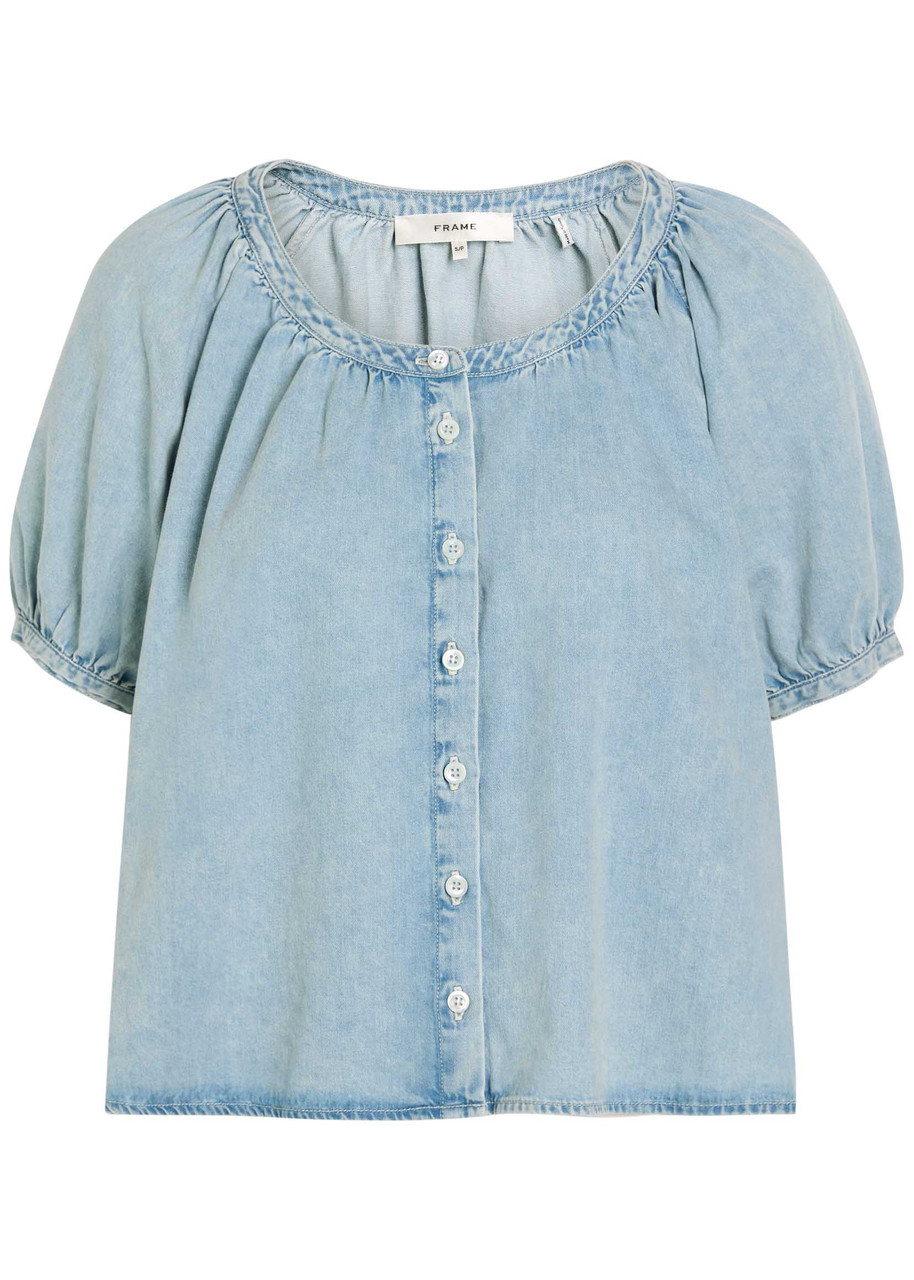 Frame The Resort Denim Shirt – Light Blue – L L Frame The Resort Denim Shirt – Light Blue – L L