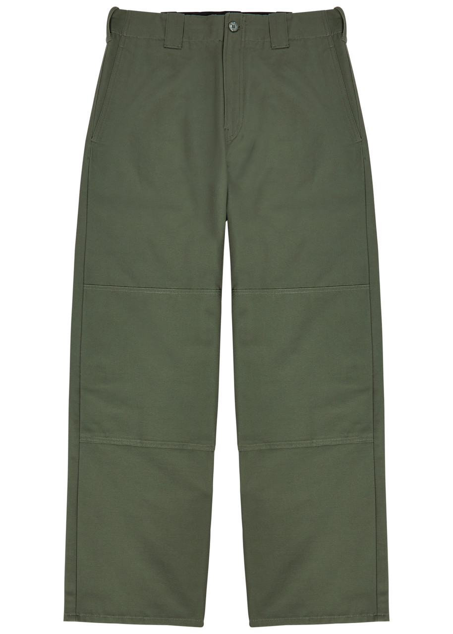 Kenzo Double-knee Cotton-twill Chinos – Khaki – M Kenzo Double-knee Cotton-twill Chinos – Khaki – M